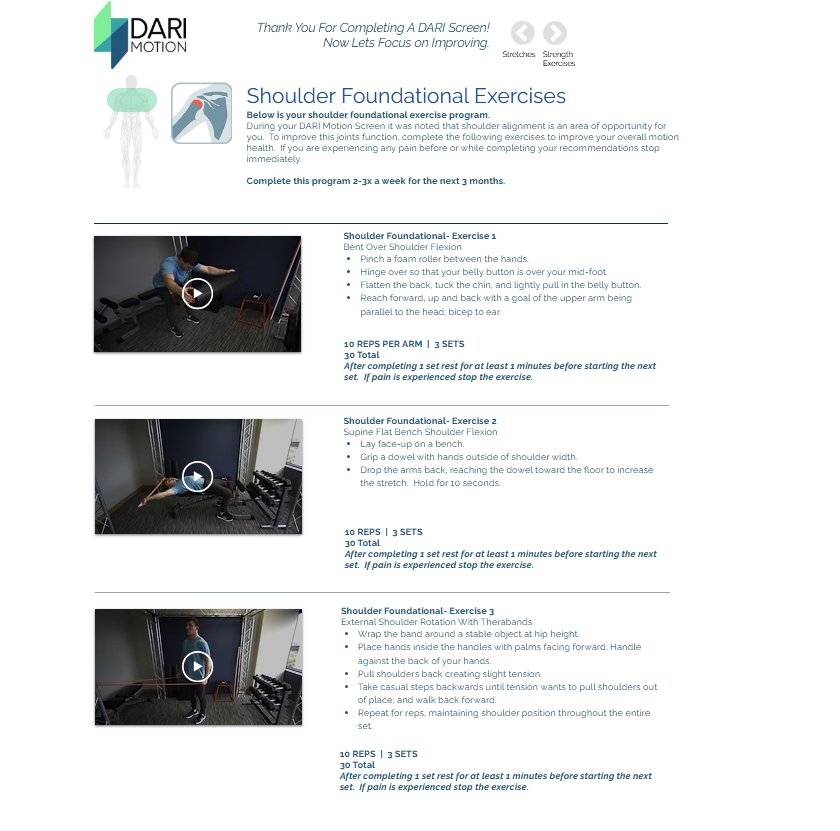 Recommended exercises (thumb)